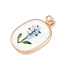 Brass Enamel Pendants LS-ENAM-I087-02B-2