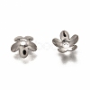 5-Petal 304 Stainless Steel Bead Caps X-STAS-I176-11P-A-2