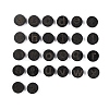 26Pcs 26 Style Flat Round with Letter Wooden Cabochons WOOD-WH0024-97-1