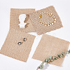 12Pcs 4 Style Square Jute Braided Mats AJEW-DR0001-12-3