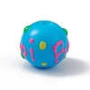 Opaque Painted Glass Beads GLAA-B001-01B-2