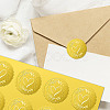 12 Sheets Self Adhesive Gold Foil Embossed Stickers DIY-WH0451-031-6