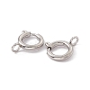 Non-Tarnish 201 Stainless Steel Spring Ring Clasps STAS-J401-LD022-10-2