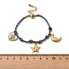 304 Stainless Steel Rhinestone Charm Bracelets for Women BJEW-Z142-03G-3