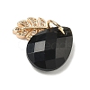 Natural Black Onyx(Dyed & Heated) Pendants G-K422-02KCG-01-2