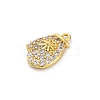 Christmas Series Brass Micro Pave Cubic Zirconia Pendants KK-Q010-01G-03A-2