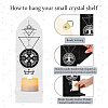 Boho Style Wall Mounted Wood Candle Holder Stand AJEW-WH0378-005-4