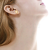 1 Pair ABS Plastic Pearl Oval Stud Earrings EJEW-FI0002-21-4