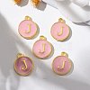 Golden Plated Alloy Enamel Charms ENAM-S118-07J-5