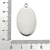 Tarnish Resistant 304 Stainless Steel Pendant Cabochon Settings STAS-K148-03-01-3