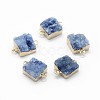 Natural Druzy Quartz Links connectors G-P396-11G-01-1