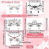 7 Sheets 7 Style Self Adhesive 3D Eyes Body Face Jewelry Acrylic Rhinestone & Imitation Pearl Stickers MRMJ-OC0003-11-2
