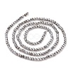 Electroplate Glass Beads Strands GLAA-H021-01A-FP08-4