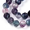 Natural Rainbow Fluorite Beads Strands G-T140-22B-4