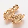 304 Stainless Steel Locket Pendants STAS-P137-19G-3