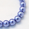 Baking Paint Pearlized Glass Pearl Round Bead Strands X-HY-Q003-4mm-09-2