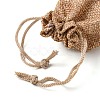Polyester Imitation Burlap Packing Pouches Drawstring Bags X-ABAG-R005-9x7-M-4