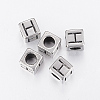 304 Stainless Steel Large Hole Letter European Beads STAS-H428-01AS-H-1