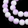 Two Tone Opaque Baking Paint Glass Beads Strands DGLA-Q027-8mm-02-3