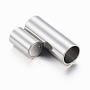Tarnish Resistant Smooth 304 Stainless Steel Magnetic Clasps with Glue-in Ends STAS-H402-21P-4mm-2