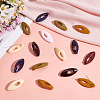 48Pcs Hollow Oval Plastic Cover Scarf Safety Pin JEWB-WH0023-58P-4