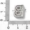 Brass Micro Pave Cubic Zirconia Letter Links KK-I717-04B-P-3