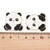 Panda Alloy Enamel Cabochons AL-CBA1A6F-06KCG-E-3