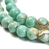 Assembled Synthetic Stone and Trochus Shell Beads Strands G-B128-08B-02-3