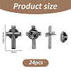 24Pcs Cross Alloy Lapel Pin Backs for Backpack Clothes JEWB-FH0002-99B-2
