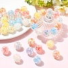 14Pcs 7 Colors Transparent Resin with Paillette Beads RESI-YW0006-12-4