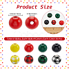 200Pcs 8 Styles Christmas Theme Wooden Beads WOOD-PA0001-09-2