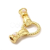 Rack Plating Brass with White Plastic Connector Charms KK-G459-03G-2