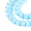 AB Color Plated Opaque Glass Rondelle Beads Strands EGLA-T029-4mm-09I-3