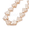 Transparent Electroplate Glass Beads Strands EGLA-C002-PL03-4