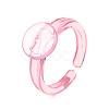 Children's Transparent Plastic Open Cuff Ring Components KY-C022-01A-2