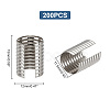 200Pcs Iron Folding Crimp Ends IFIN-GA0001-50C-2