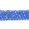 Transparent Electroplate Glass Beads Strands EGLA-A039-T4mm-L07-1