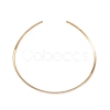 PVD Vacuum Plating 304 Stainless Steel Floral Textured Wire Necklace Making STAS-B036-05G-2