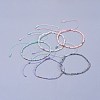 Adjustable Nylon Thread Braided Beads Bracelets BJEW-JB04374-1