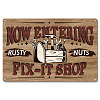 Vintage Metal Iron Tin Sign Poster AJEW-WH0157-711-1