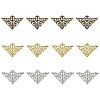 12Pcs 3 Colors Iron Filigree Joiner Links IFIN-YW0003-47-1