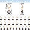 Letter A~Z Alloy Enamel Charms Pendant Locking Stitch Markers HJEW-SC00079-2