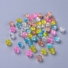 Baking Paint Crackle Glass Beads DGLA-X0006-6mm-13-2