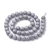 Electroplate Natural Druzy Geode Weathered Agate Beads Strands G-S284-6mm-07-2