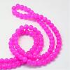 Baking Paint Imitation Jade Glass Round Bead Strands DGLA-Q021-6mm-28-3