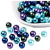 8mm Multicolor Pearlized Glass Pearl Beads for Jewelry Making HY-PH0006-8mm-11-1