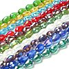 Electroplate Glass Beads Strands EGLA-D015-12x8mm-M-1