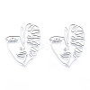 Non-Tarnish 201 Stainless Steel Filigree Joiners Links STAS-N090-LA942-1-2