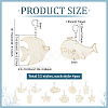 44Pcs 11 Style Wood Pendant Decorations HJEW-PH02316-2