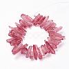 Natural Quartz Crystal Points Beads Strands G-K181-B09-3